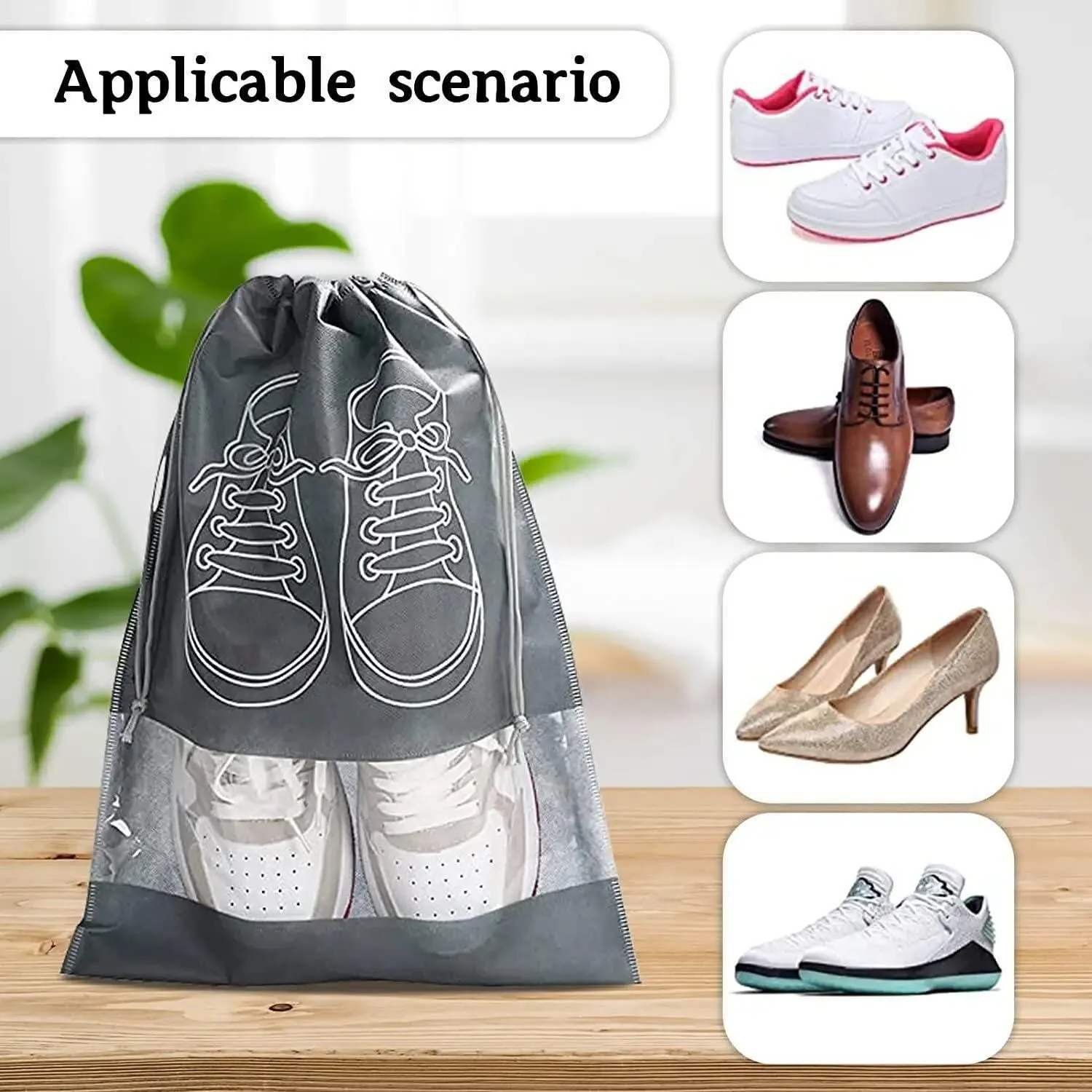 - Bag Window Shoe Bundle deal Special discount Travel Dust-Proof Portable Shoe Transparent Bags
