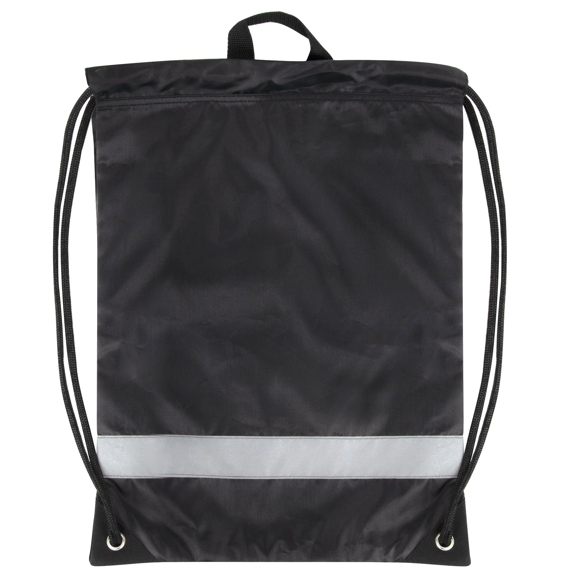 18 Inch Safety Drawstring Bag With Reflective Strap- Black ( 1 Case=100Pcs) 2.59$/PC