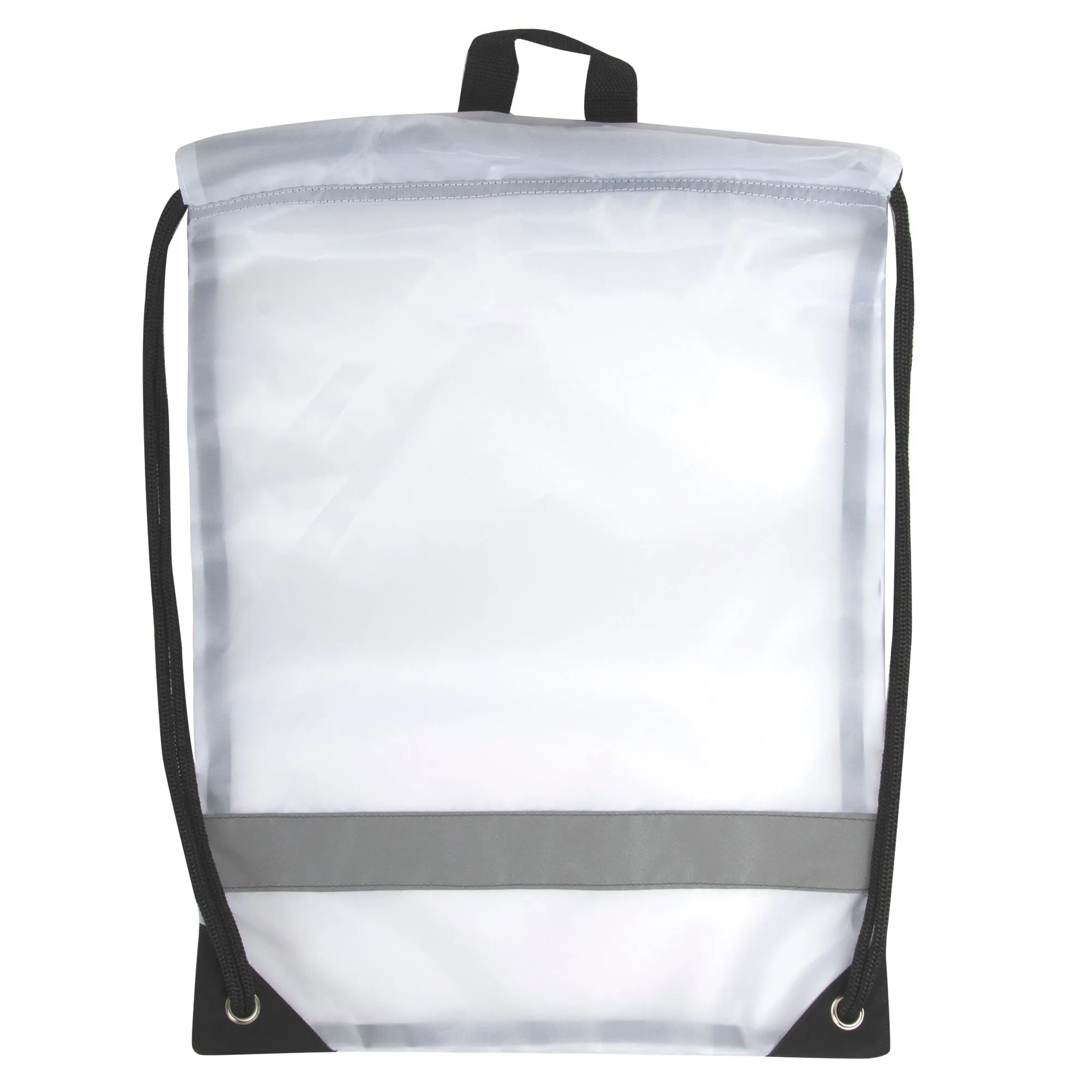 18 Inch Safety Drawstring Bag With Reflective Strap- Black ( 1 Case=100Pcs) 2.59$/PC