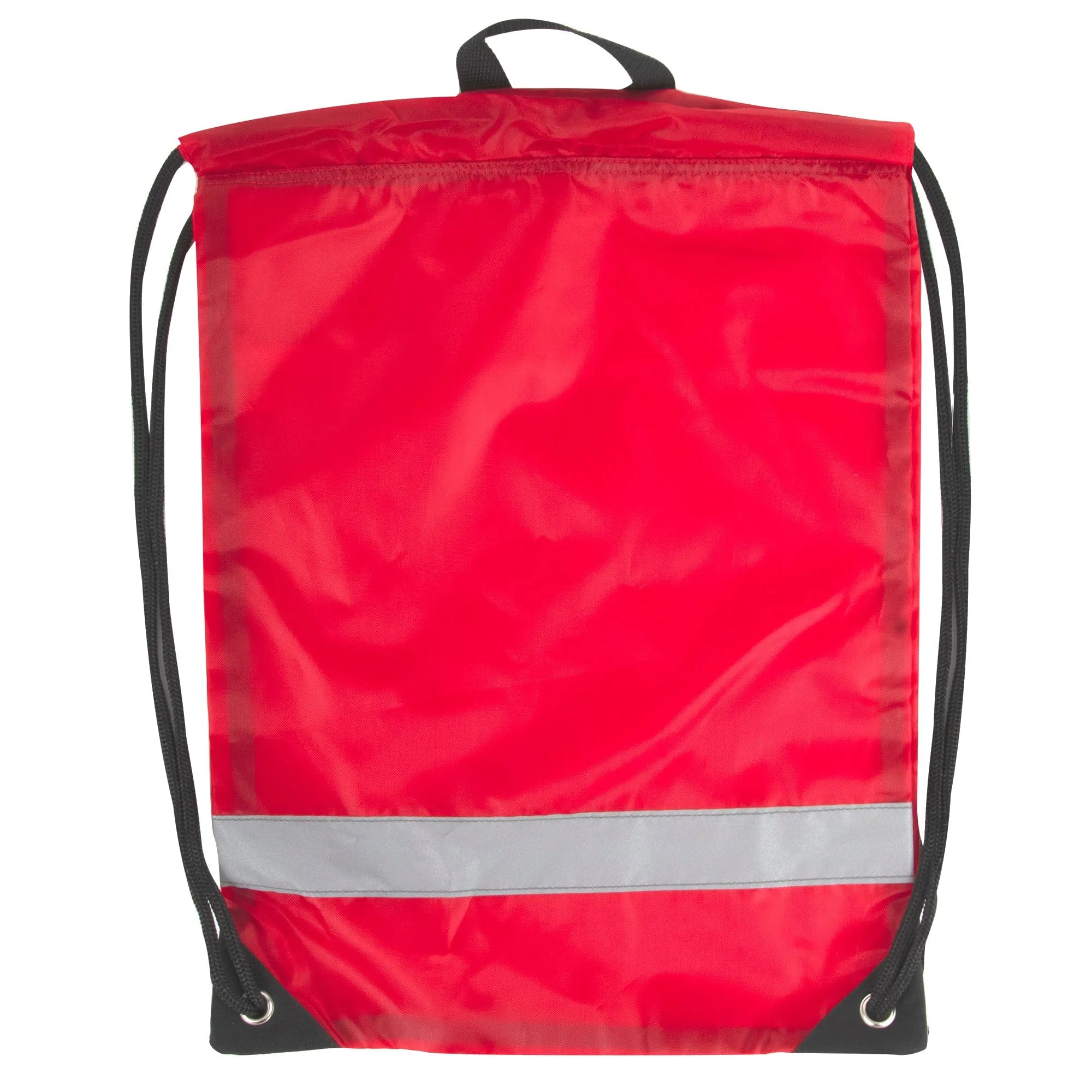 18 Inch Safety Drawstring Bag With Reflective Strap- Black ( 1 Case=100Pcs) 2.59$/PC