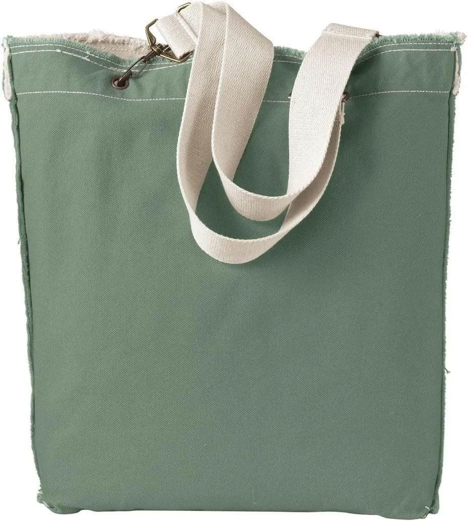 1906-14 oz. Direct-Dyed Raw-Edge Tote