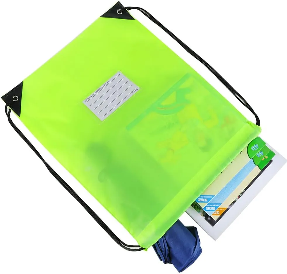 20 Pcs Drawstring Bags,Bulk Draw String Backpack, Cinch Bag Sackpack for Travel Gym Sport, Fluorescent Green