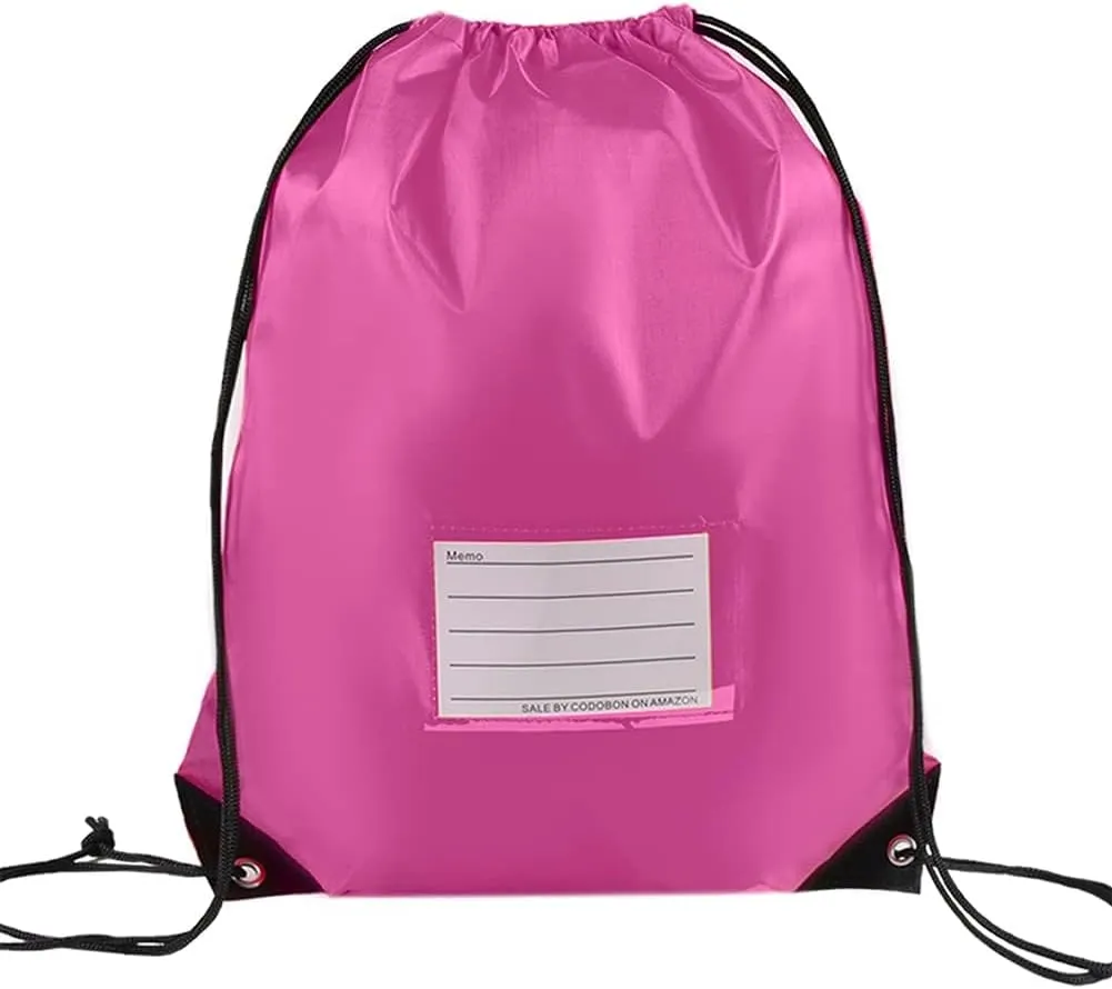 20 Pcs Drawstring Bags,Bulk Draw String Backpack, Cinch Bag Sackpack for Travel Gym Sport, Pink