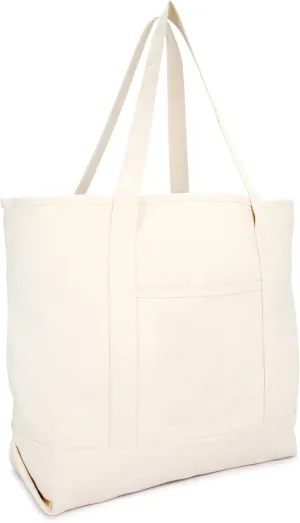 22" Open Top Heavy Duty Deluxe Tote Bag with Outer Pocket