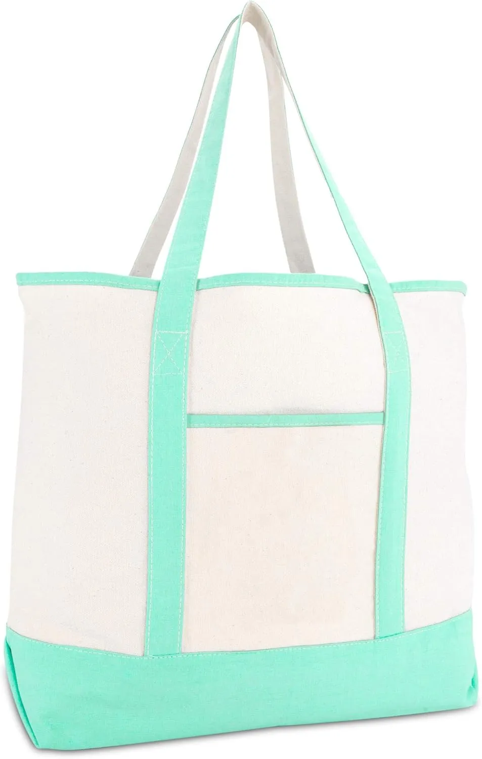 22" Open Top Heavy Duty Deluxe Tote Bag with Outer Pocket