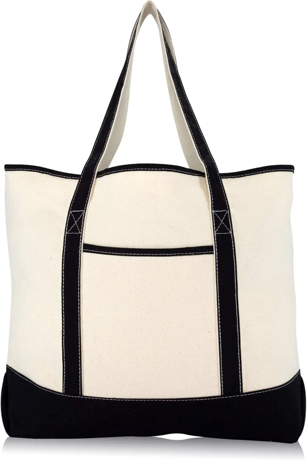 22" Open Top Heavy Duty Deluxe Tote Bag with Outer Pocket