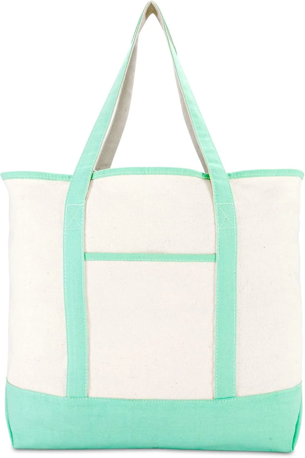 22" Open Top Heavy Duty Deluxe Tote Bag with Outer Pocket