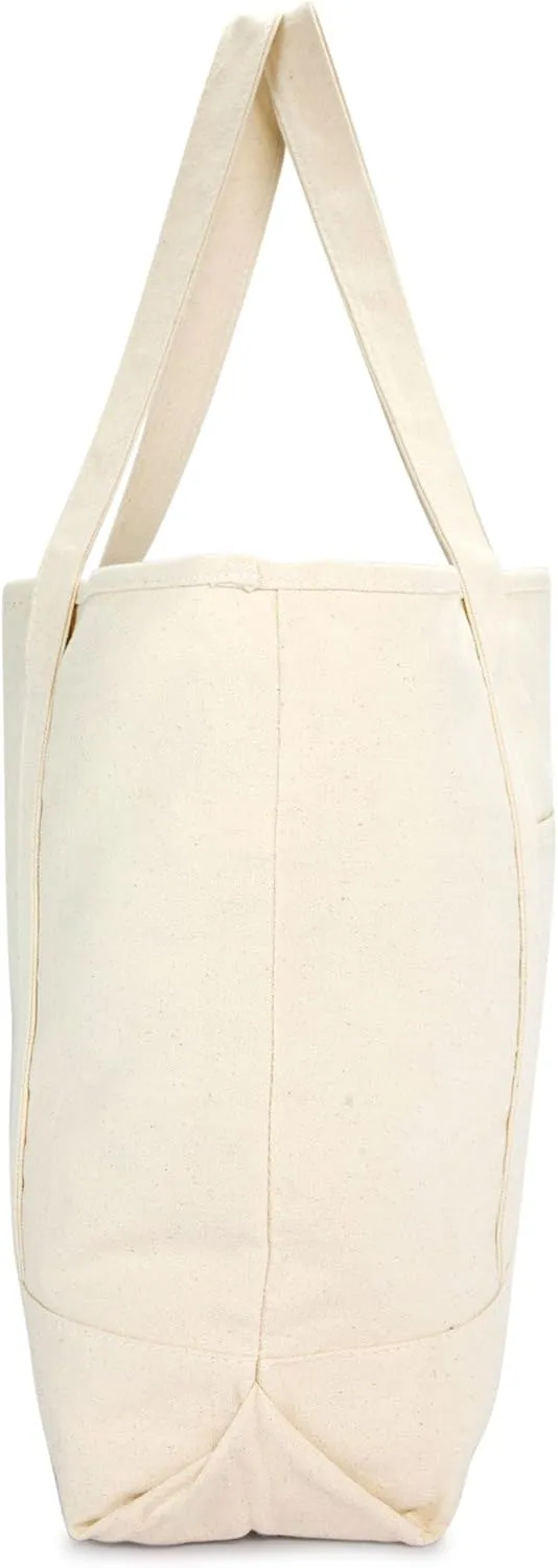 22" Open Top Heavy Duty Deluxe Tote Bag with Outer Pocket