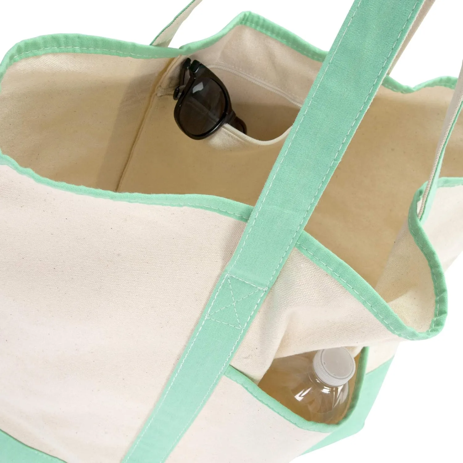 22" Open Top Heavy Duty Deluxe Tote Bag with Outer Pocket