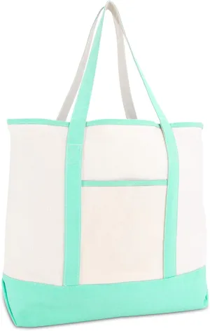 22" Open Top Heavy Duty Deluxe Tote Bag with Outer Pocket