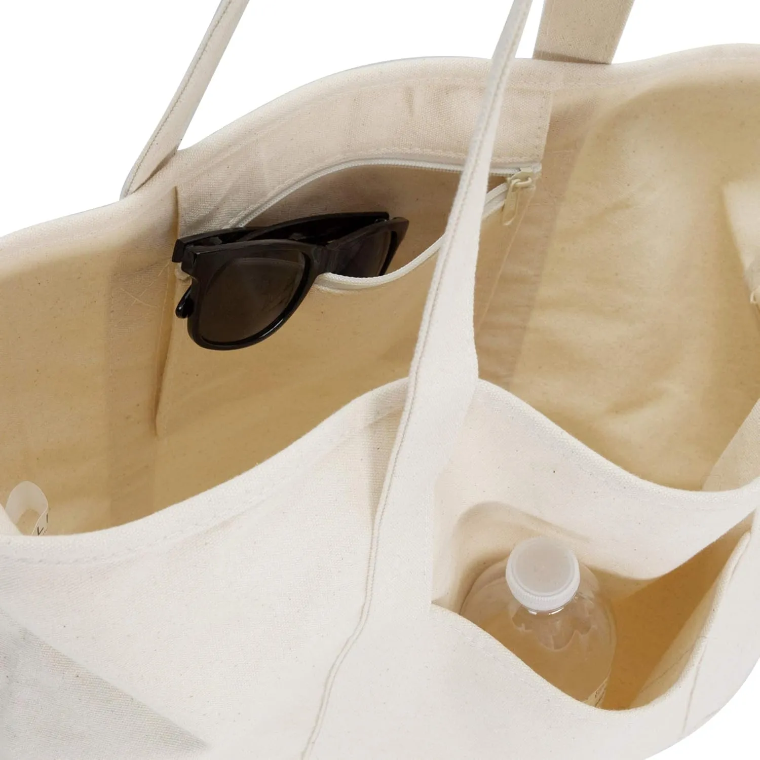 22" Open Top Heavy Duty Deluxe Tote Bag with Outer Pocket