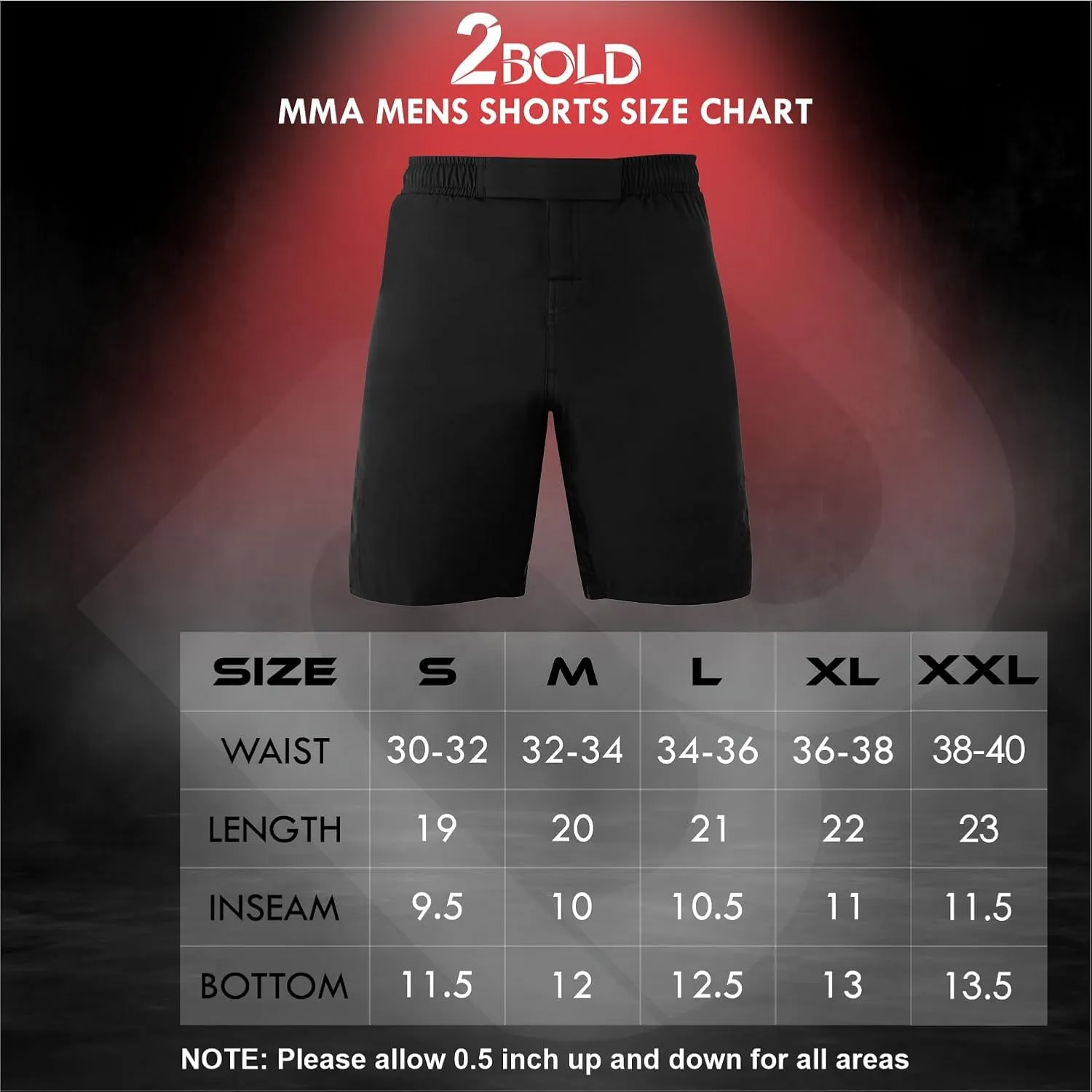 2BOLD MMA Shorts Men’s BJJ, Grappling, JIU-Jitsu, NO-GI Cross Training Muay Thai, Boxing, Gym Trunks