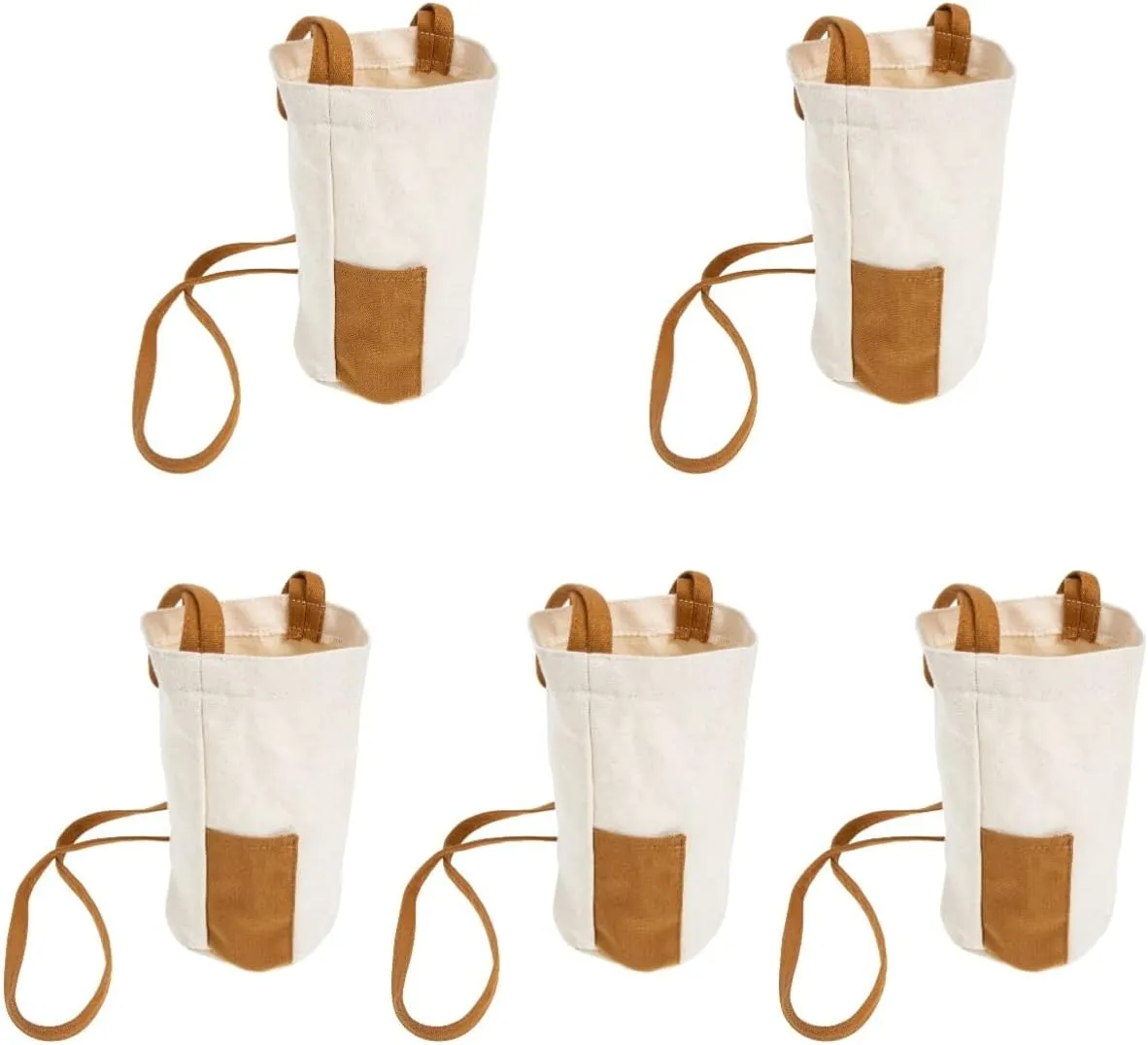 2pcs Packable Water Bottle Packable Water Bottle Bag Packable Water Bottle Holder Water Bottle Shoulder Bag Tote Canvas Bottle