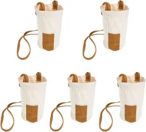 2pcs Packable Water Bottle Packable Water Bottle Bag Packable Water Bottle Holder Water Bottle Shoulder Bag Tote Canvas Bottle