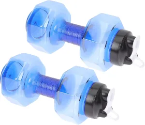 2Pcs Portable Dumbbell Shape Water Bottles Fitness Kettles Durable Sports Drinking Bottles for Gym and Travel Multifunctional Hydration Supplies