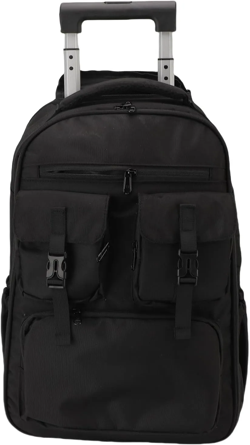 30L Rolling Duffle Bag with Wheels - Vacuum Compression Trolley Backpack - Ideal for Business Trips, Travel & Outdoor Adventures - Multifunctional, Expandable & Easy