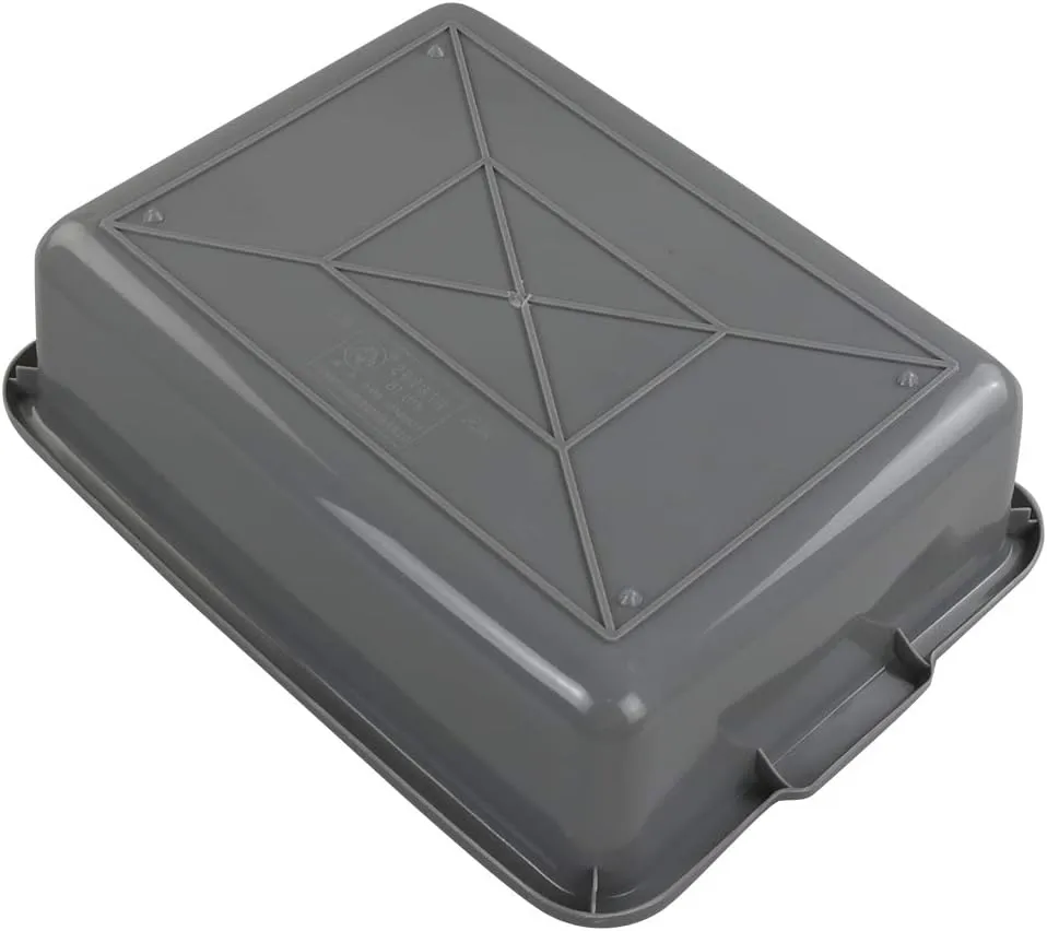 4-Pack Bus Tubs, Commercial Tote Box, Plastic Bus Box (13 L Capacity), Grey