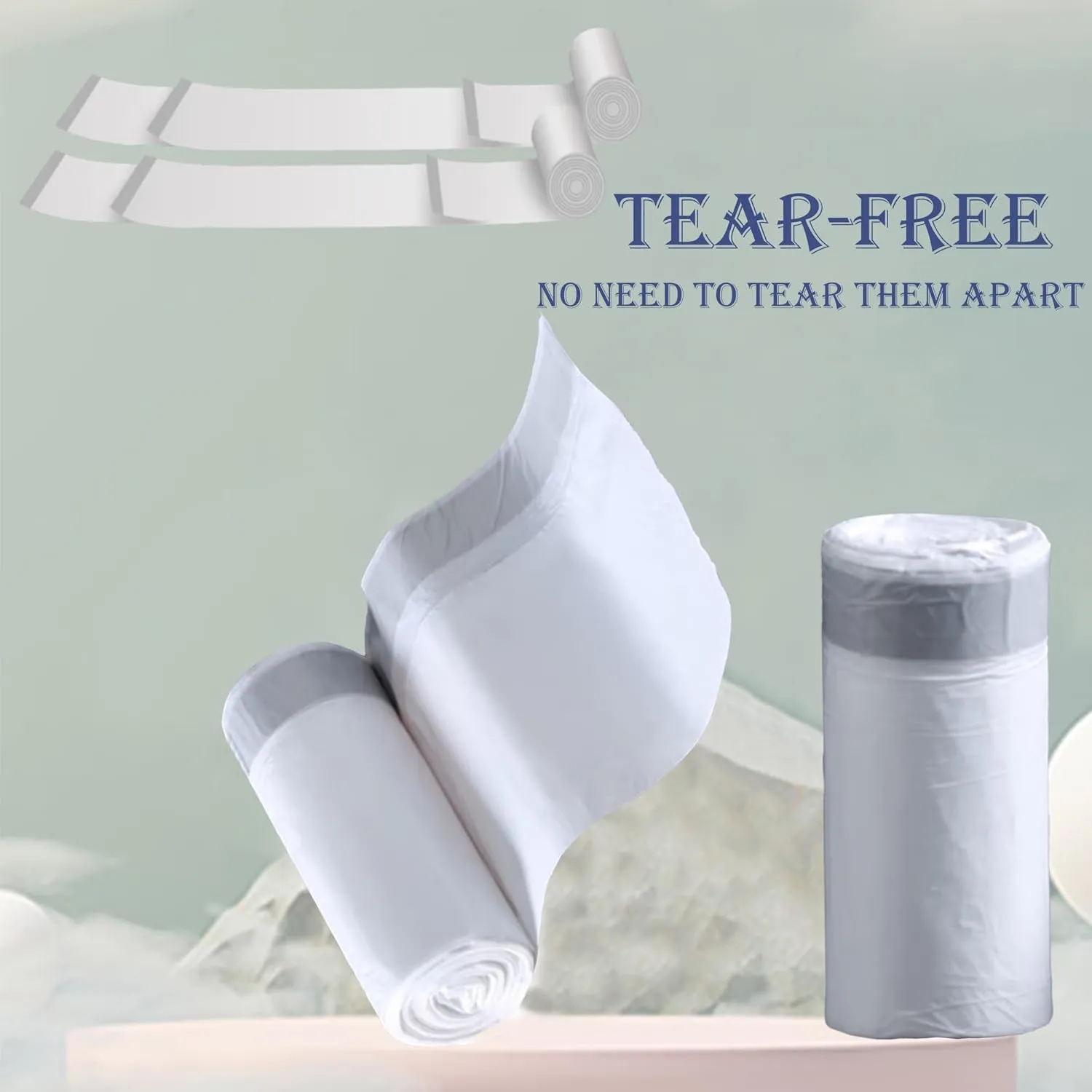 5 Gallon Heavy Duty Trash Bags 1.2 Mil THICK Reinforced Drawstring | Pre-Separated Liners for Kitchen, Bedroom, Bathroom Office for 5 Gallon Bucket & Mesh Trash Can | Tear & Leak Resistant 100 Count