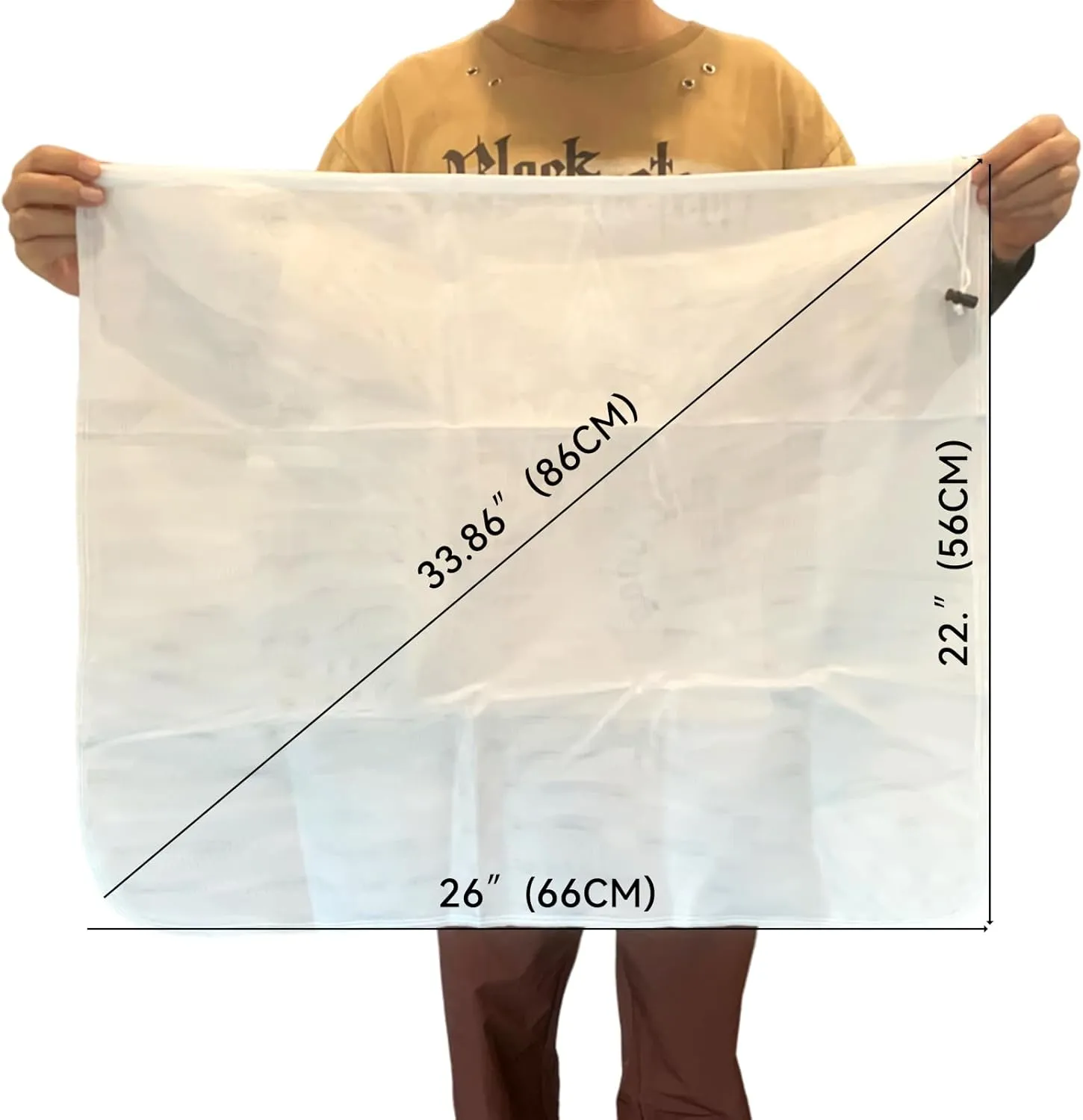 5 Pack Brew Bags, Reusable Straining Bags (26" x 22"), Extra Large 250 Micron Fine Mesh Strainer Bag for Grains Fruit Cider Home Brew