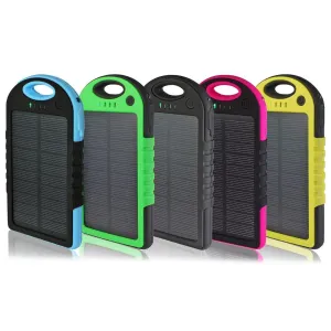 5,000mAh Water-Resistant Solar Smartphone Charger