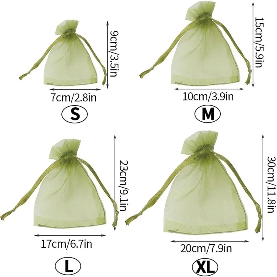 50Pcs Fruit Protection Bag Pest Contro Plants Anti-Bird Mesh Bags Grow Gardening Strawberry Grape Drawstring Bags Mesh Pouch(Army Green 50PCS,10cm x 15cm)