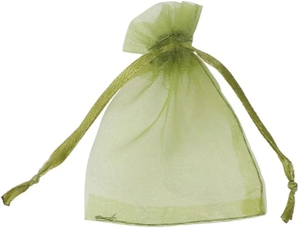 50Pcs Fruit Protection Bag Pest Contro Plants Anti-Bird Mesh Bags Grow Gardening Strawberry Grape Drawstring Bags Mesh Pouch(Army Green 50PCS,10cm x 15cm)