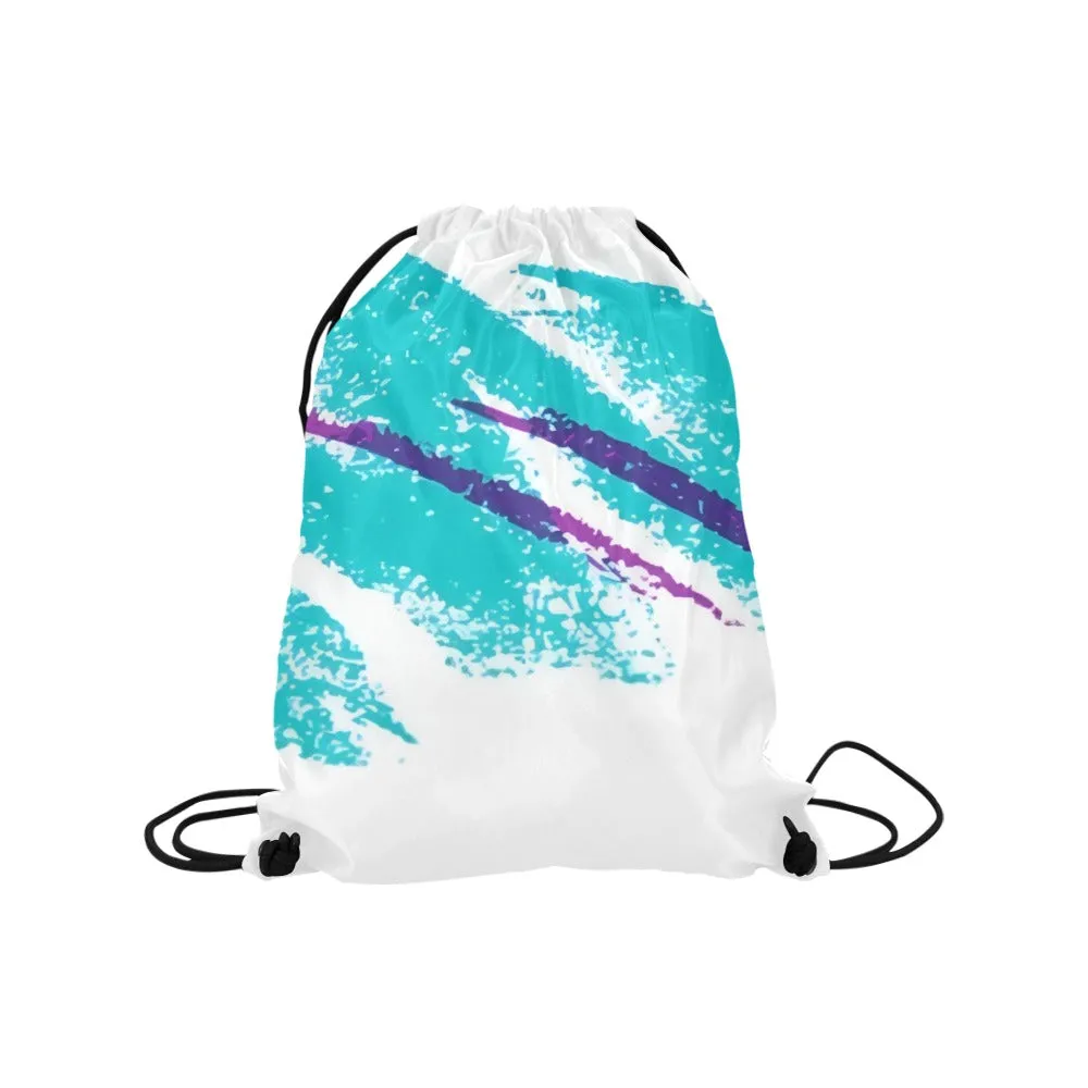 90s Jazz Solo Paper Cup Pattern Drawstring Bags