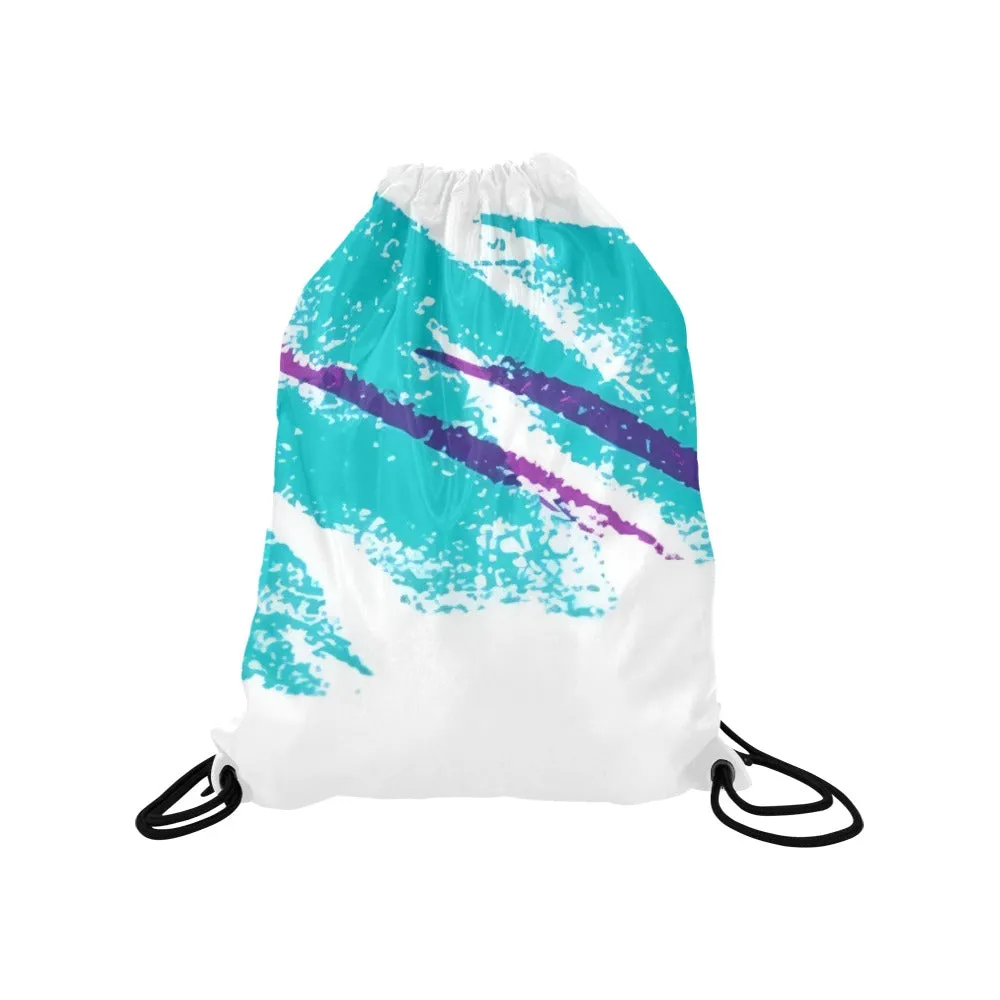 90s Jazz Solo Paper Cup Pattern Drawstring Bags