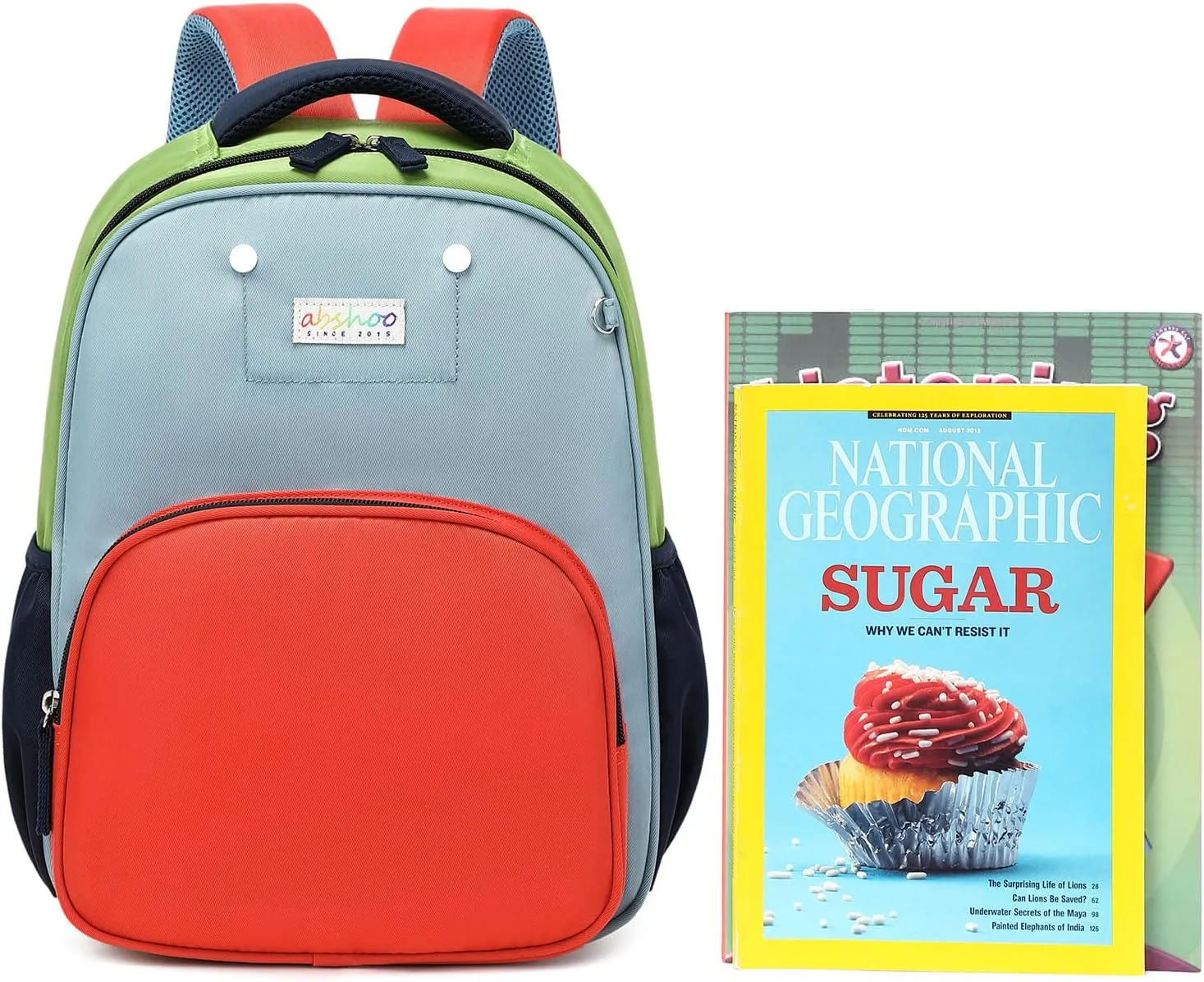 abshoo Cute Preschool backpacks for Boys School Bookbag Kindergarten Backpack for Kids 4-8 (Blue and Red)