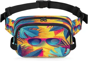 Abstraction Multicolor Summer Fanny Packs for Women Men Waterproof Waist Bag with Adjustable Strap Belt Bag for Travel Running Hiking