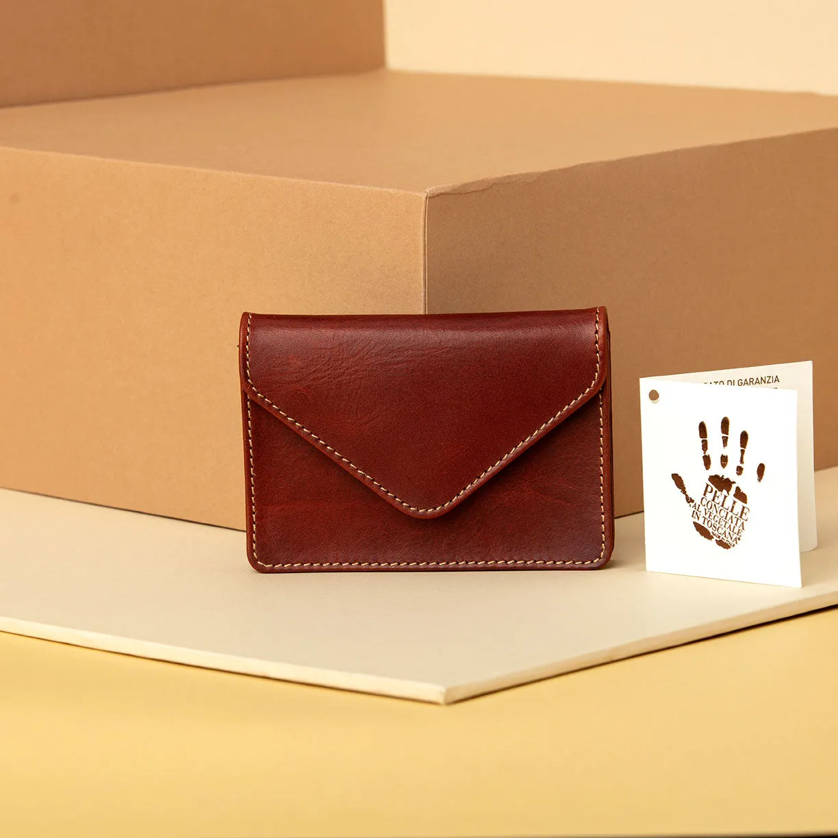 Accordion Card Case Leather