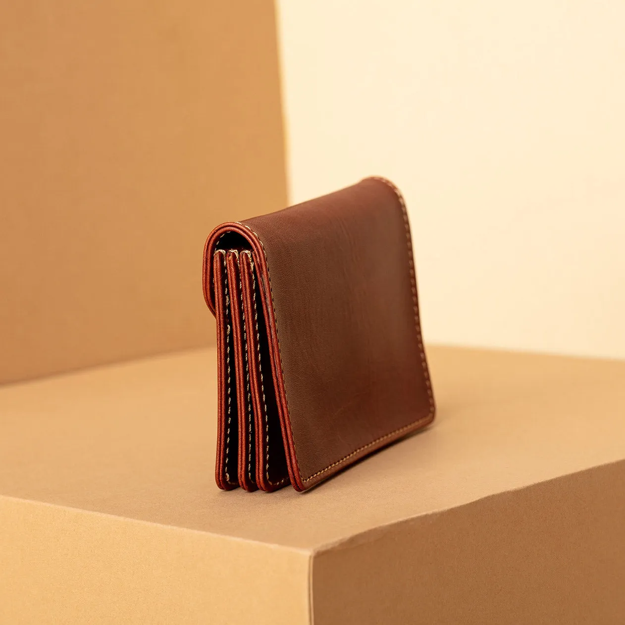 Accordion Card Case Leather