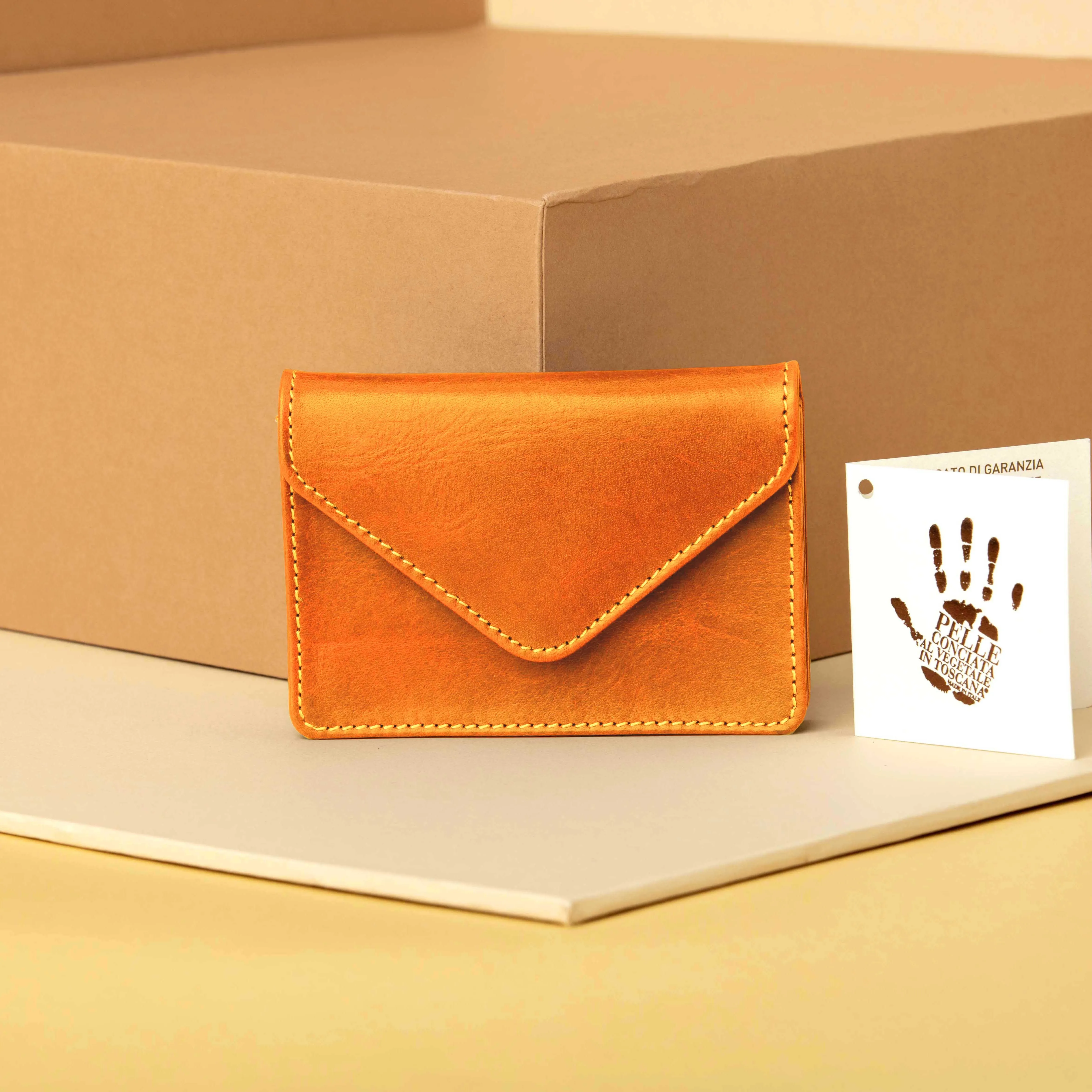 Accordion Card Case Leather