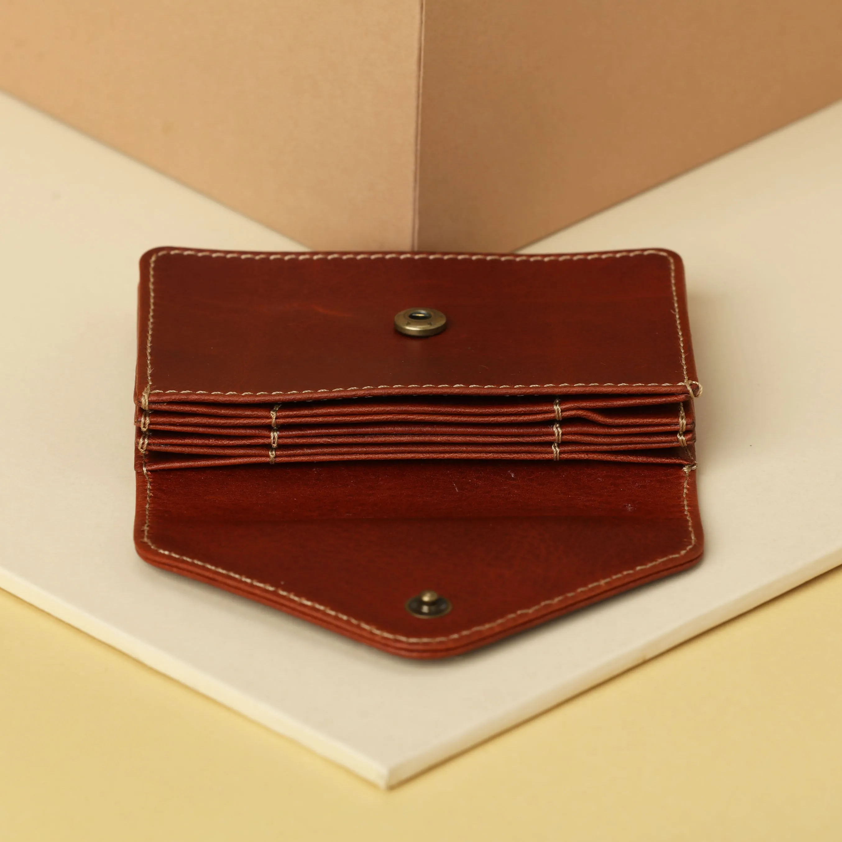 Accordion Card Case Leather