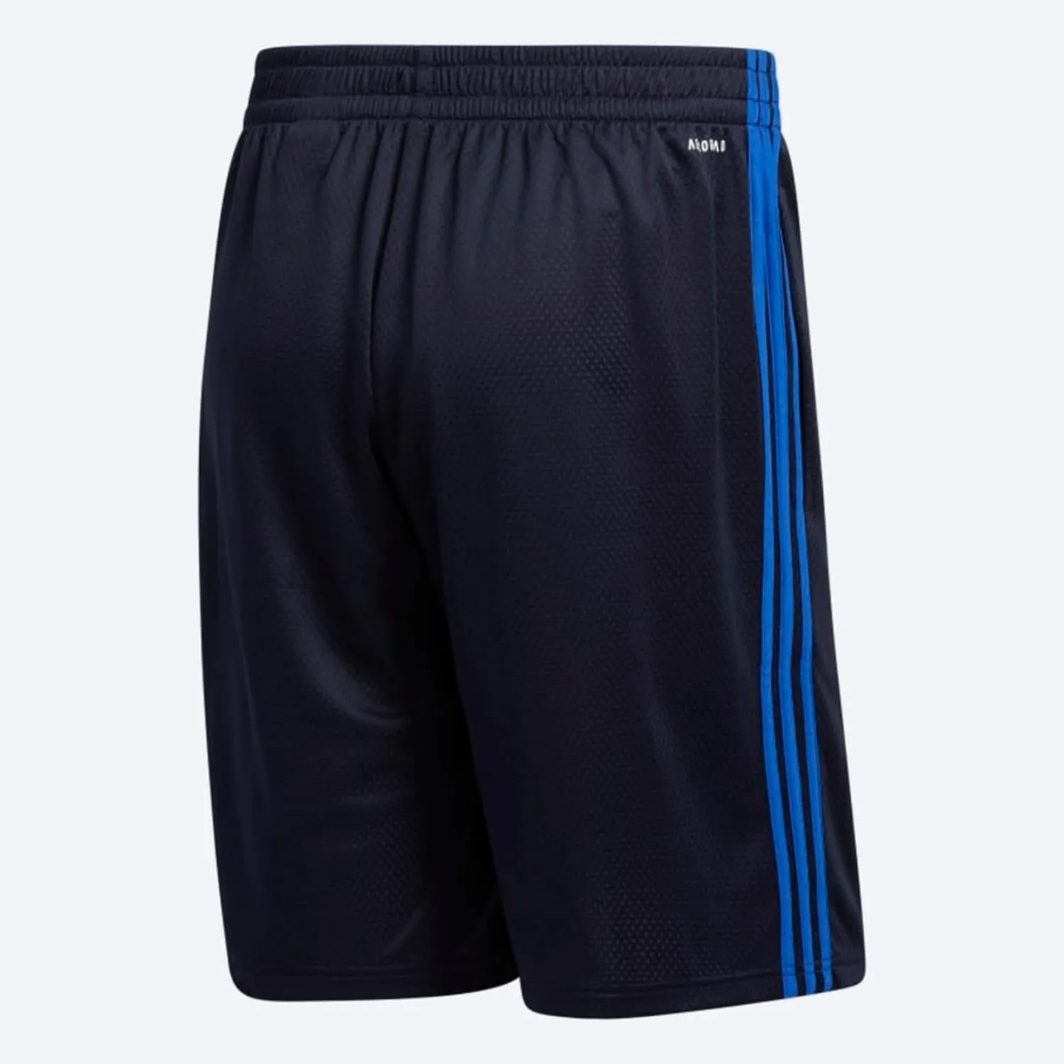 adidas Mens Training 3-Stripes Short Unlined Aeroready Mesh, Legacy Ink/Royal Blue