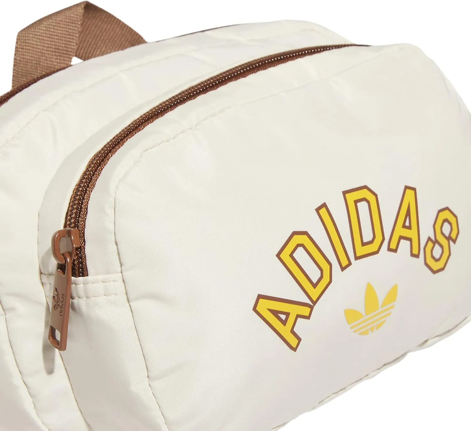 adidas Originals Sport Waist Pack/Travel and Festival Bag, Wonder White/Preloved Brown/Preloved Yellow, One Size