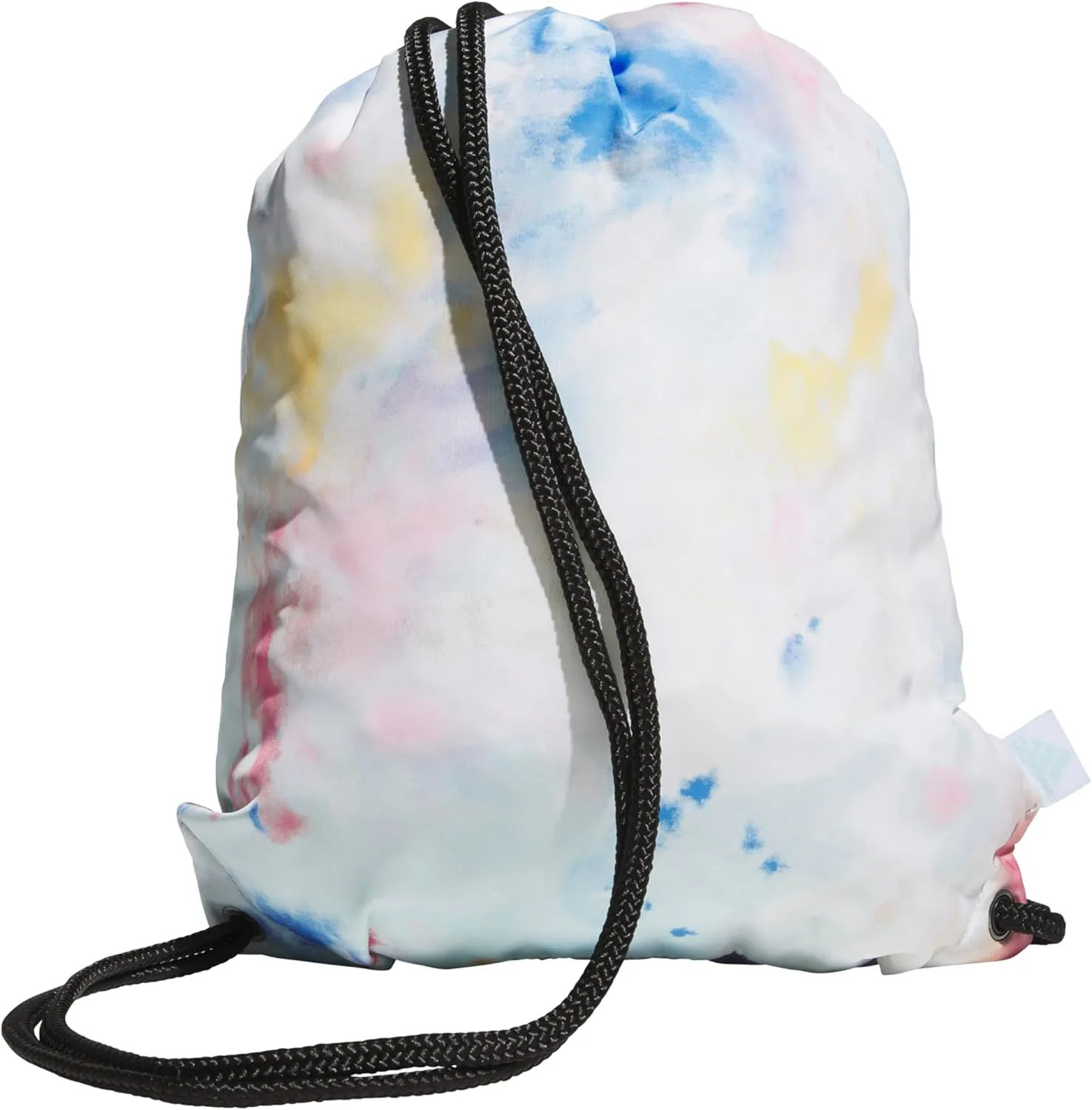 adidas Ready Sackpack, Drawstring Backpack for Women and Men, Lightweight Small Gym Bag, Tie Dye Wash Halo Mint Green/White/Black, One Size