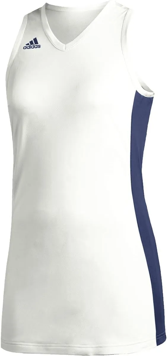adidas Team N3xt Prime Game Jersey - Womens Basketball L White-Dark Blue