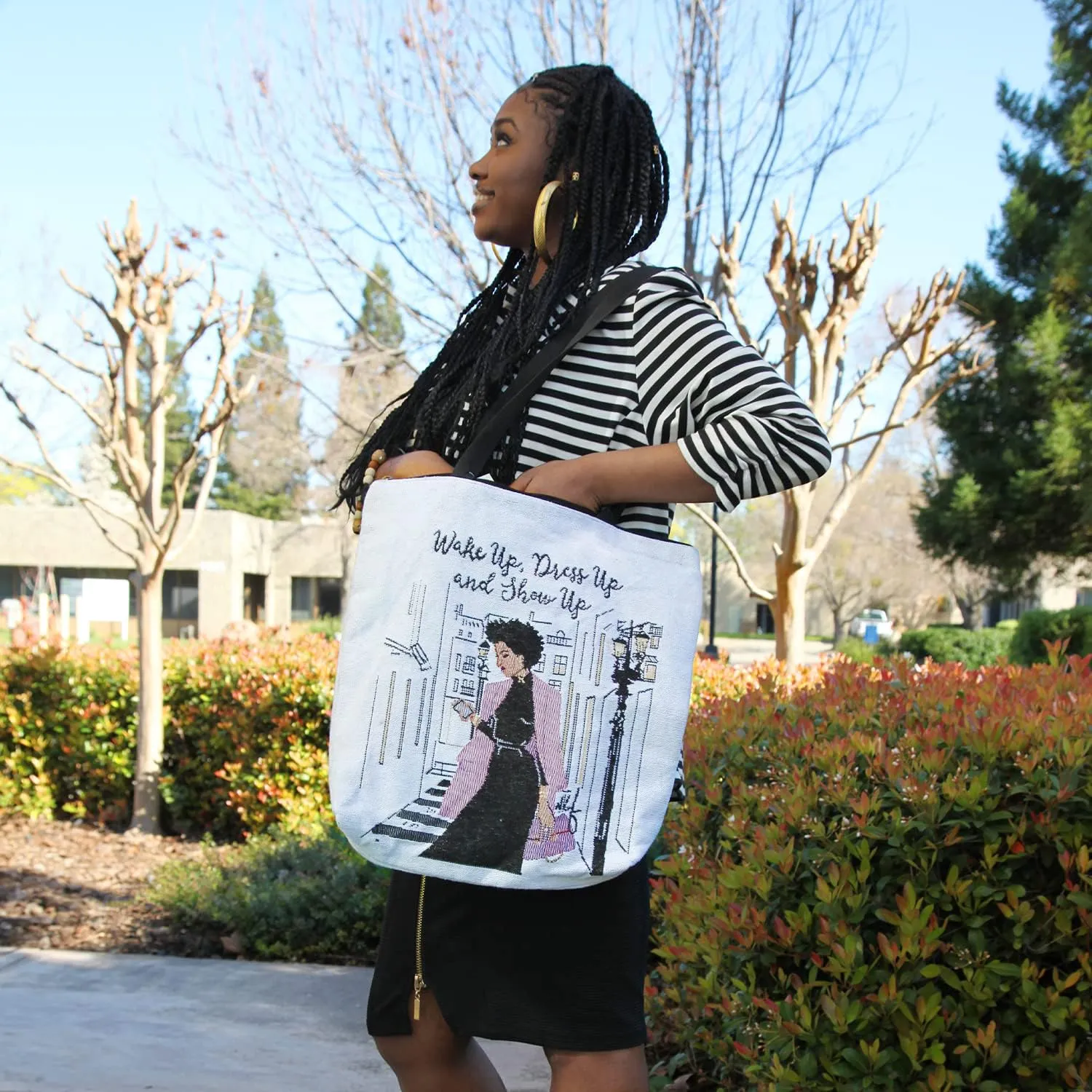 African American Expressions - Woven Tote Bag