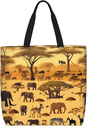 African grassland animals It is a convenient one-shoulder bag, suitable for shopping, traveling, and daily life needs.
