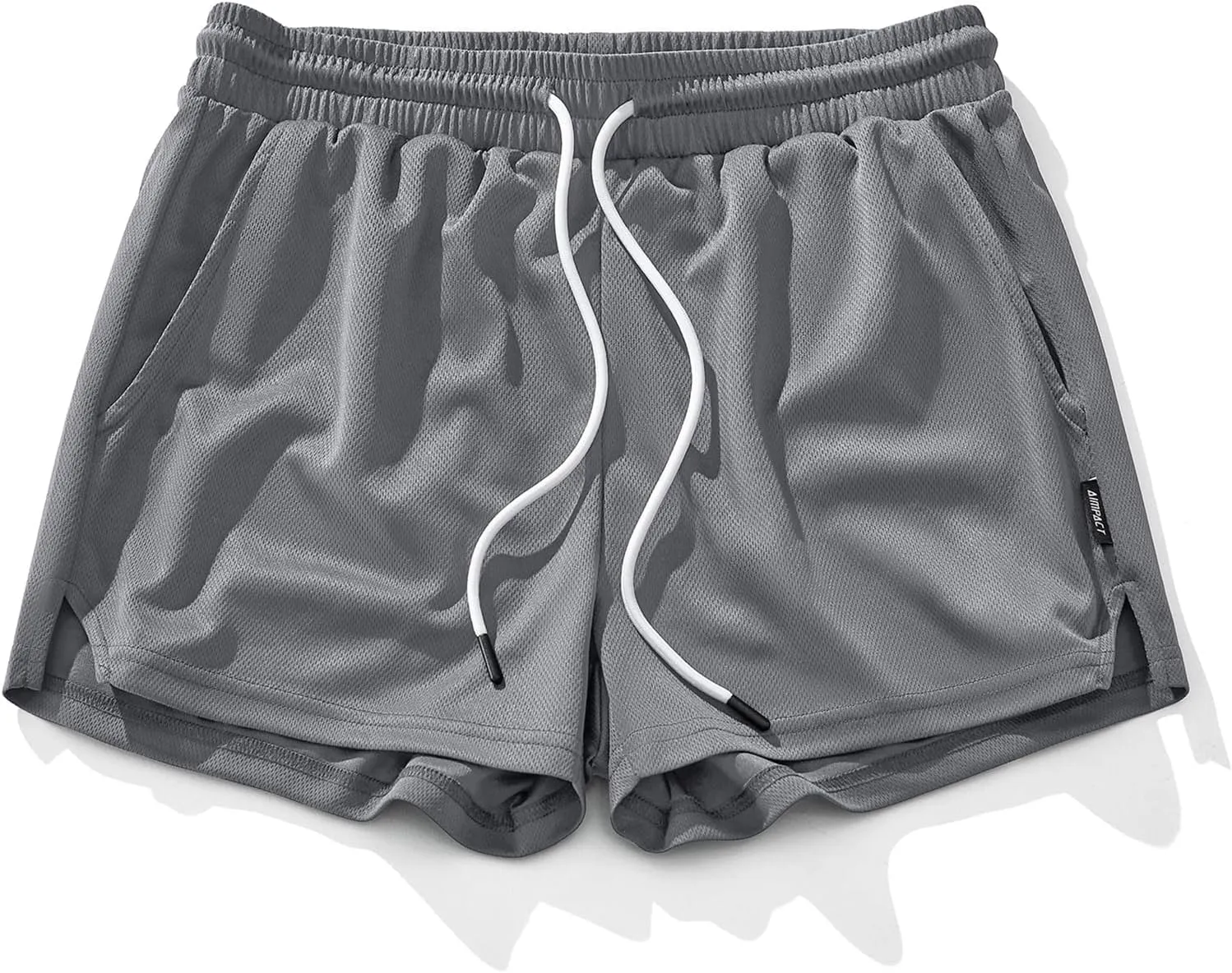 AIMPACT Mens Mesh Running Shorts 3 Inch Quick Dry Gym Athletic Workout Shorts for Men with Pockets