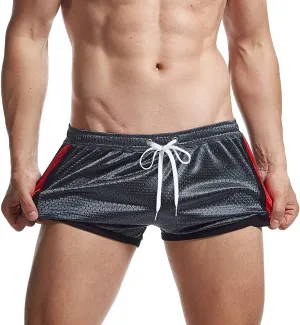 AIMPACT Mens Running Shorts Breathing Workout Gym Booty Short Shorts Sexy