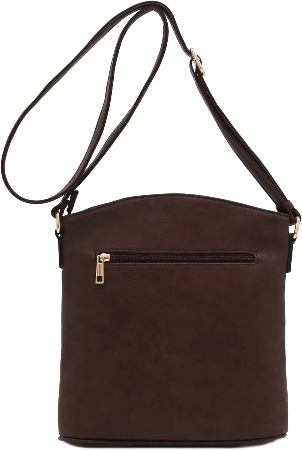 ALYSSA Triple Zip Pocket Large Crossbody Bag