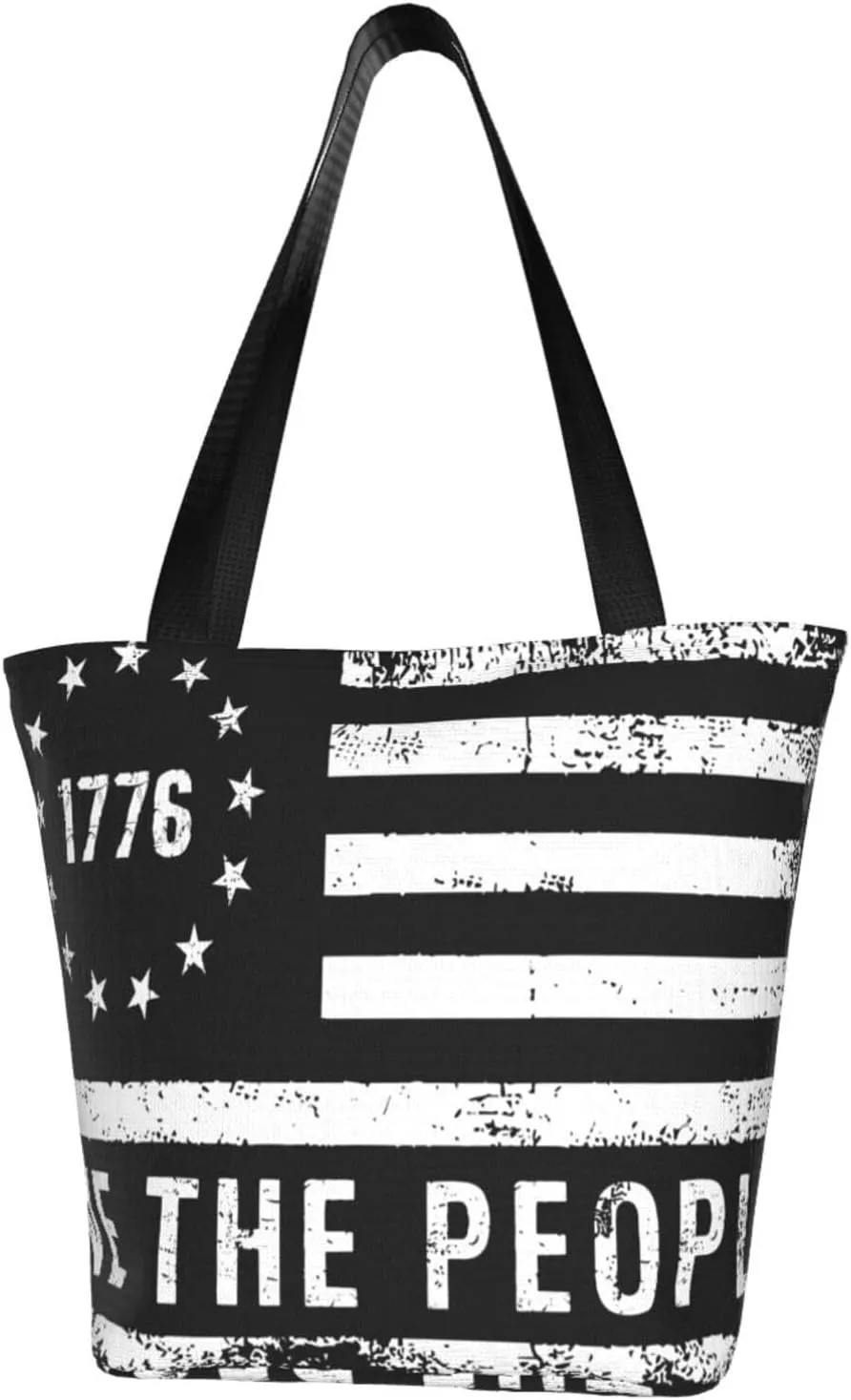 America Independence Day Women's Tote Bag Shoulder Bag Shopping Handbag Large Capacity Handbag With Zipper