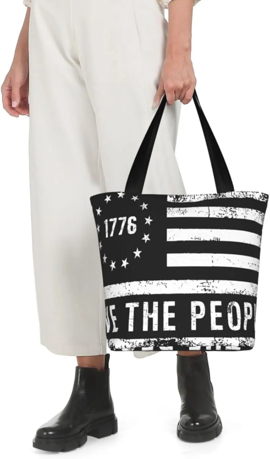 America Independence Day Women's Tote Bag Shoulder Bag Shopping Handbag Large Capacity Handbag With Zipper