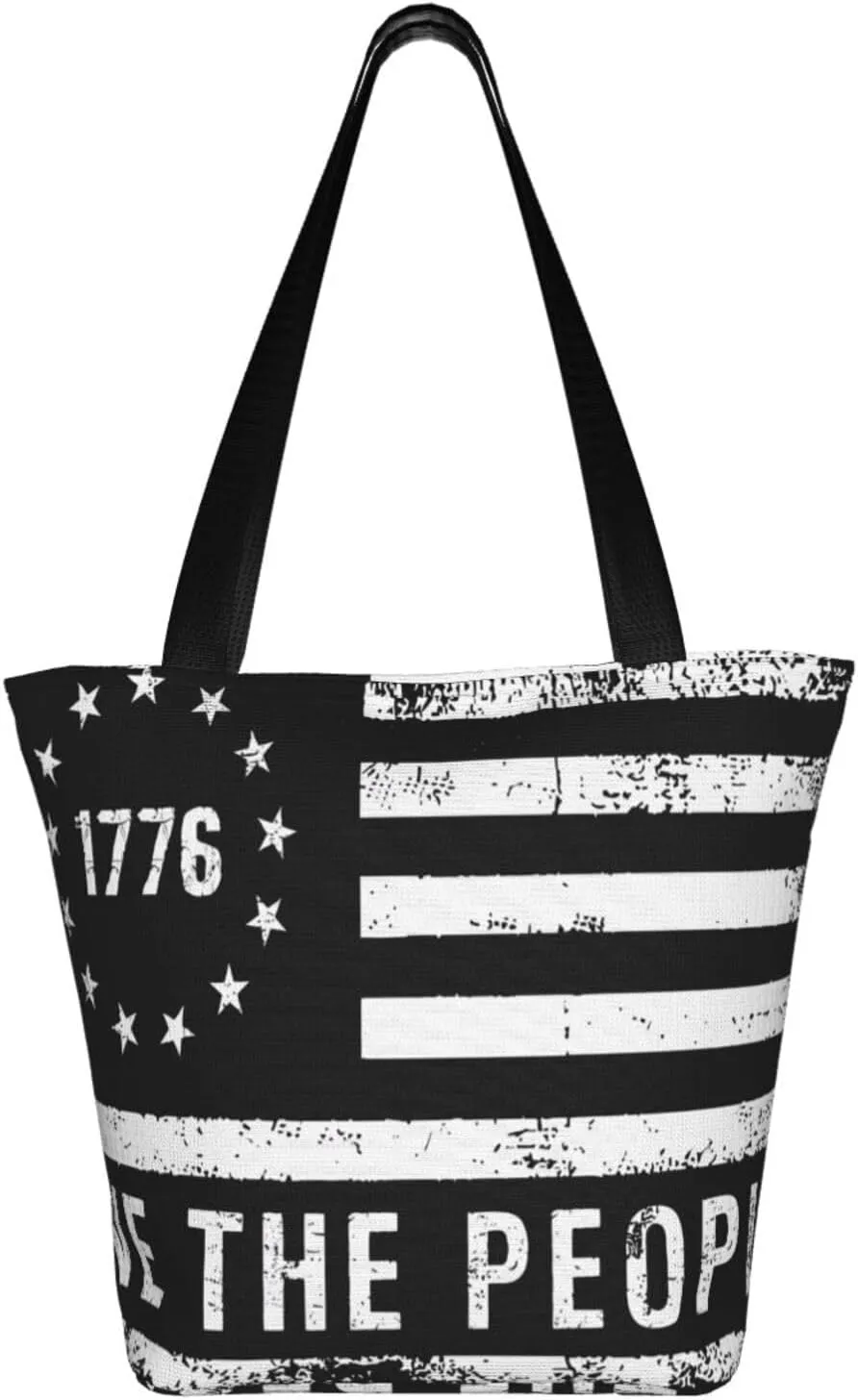 America Independence Day Women's Tote Bag Shoulder Bag Shopping Handbag Large Capacity Handbag With Zipper