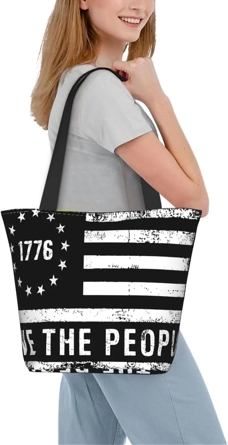 America Independence Day Women's Tote Bag Shoulder Bag Shopping Handbag Large Capacity Handbag With Zipper