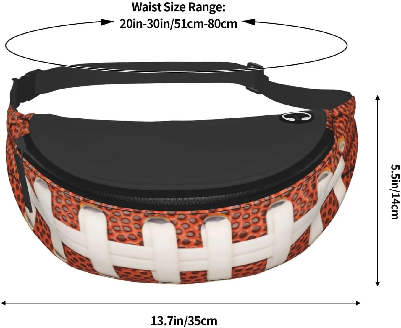 American Football Fanny Pack Waist Bag Adjustable Belt Bag For Men Women Fashion Sling Crossbody Hip Bum Bag Traveling Hiking Cycling Running