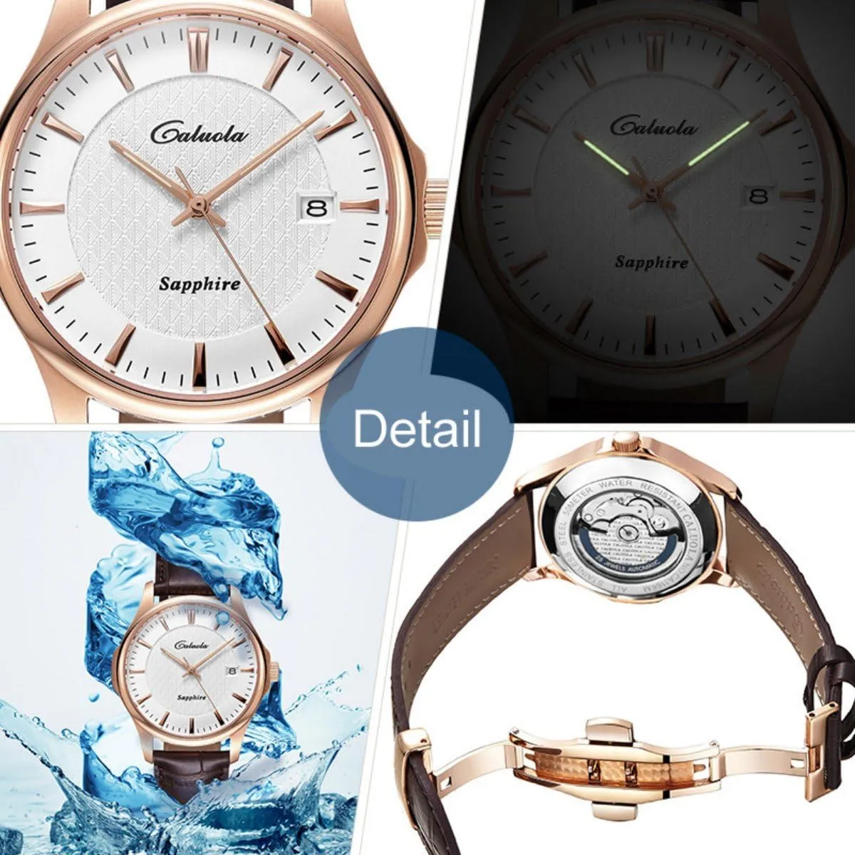 Analog Automatic Watch Fashion Couple Watches for Men and Women CA1166mm