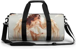 Angel Wings Lightweight Gym Bag for Men Women Travel Duffel Bag Sports Workout Bag with Adjustable Strap